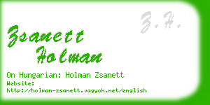 zsanett holman business card